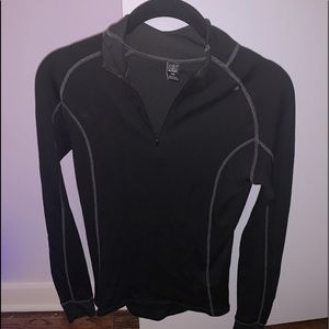 Black Helly Hanson merino wool blend  Quarter Zip Top, M